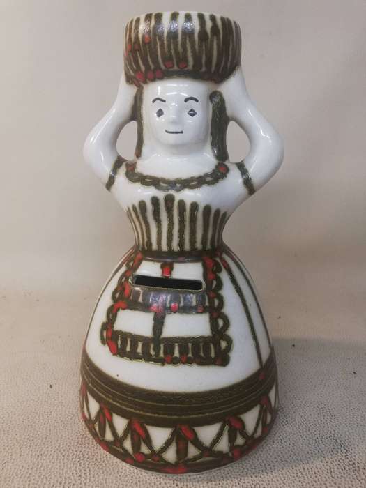 Vintage Kellinghusen Germany bank, porcelain spardose 2 of 2 on Auction