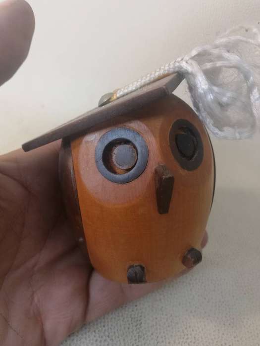 Small Feathers of Knysna carved and hand painted Owl