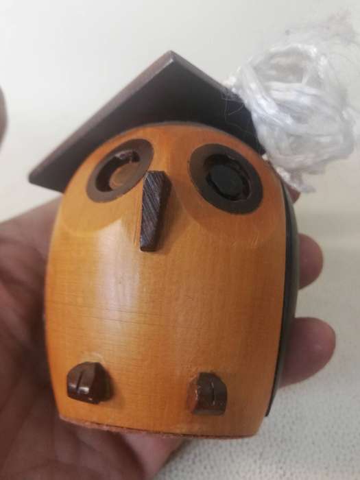 Small Feathers of Knysna carved and hand painted Owl