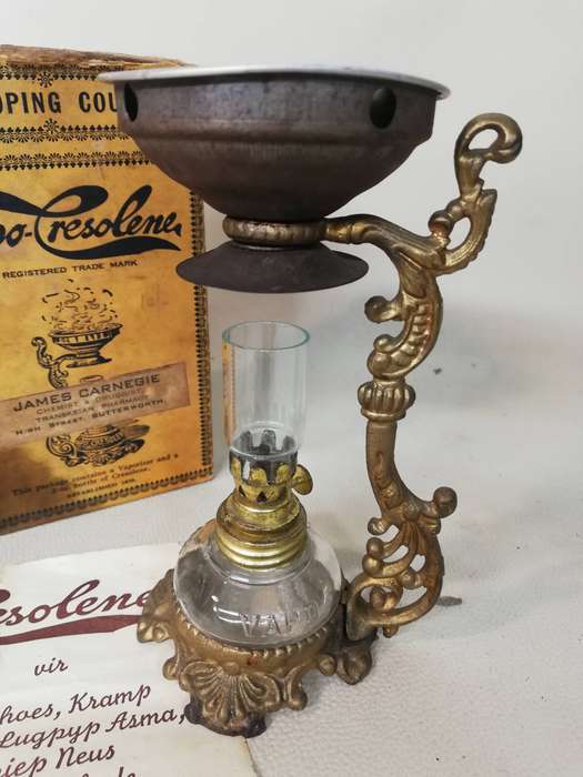 Antique 1800's Vapo Cresolene Lamp with Original Box
