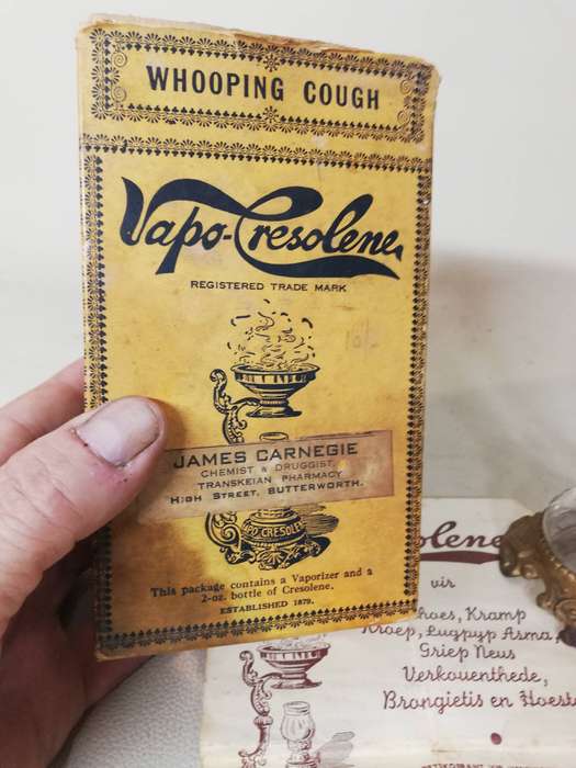 Antique 1800's Vapo Cresolene Lamp with Original Box