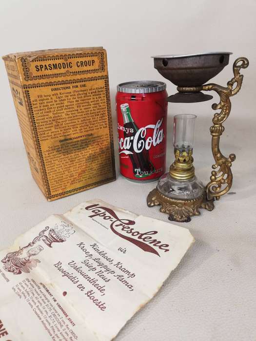 Antique 1800's Vapo Cresolene Lamp with Original Box