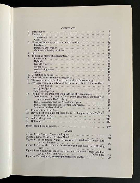 The Botany of the Southern Natal Drakensberg