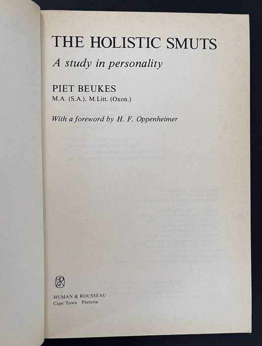 The Holistic Smuts - A Study in Personality