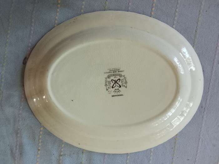 Yorkshire, Staffordshire England, Genuine hand engraved Pottery serving platter