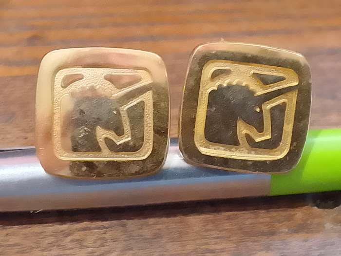 Cufflinks Unicorn Gold Colour