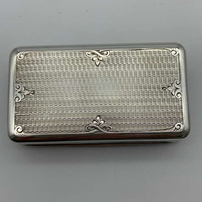 Superb Silver & Enamel French Antique Snuff Box (Claude D. Roussel)