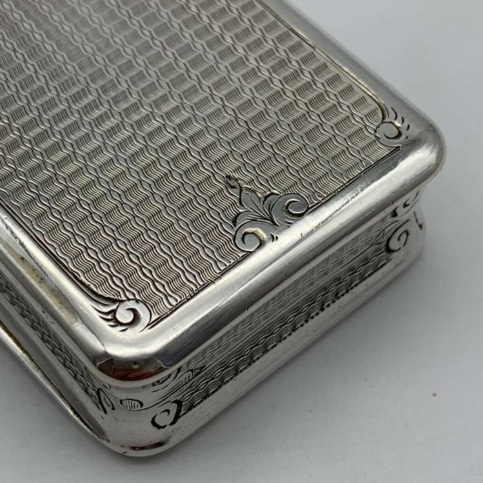 Superb Silver & Enamel French Antique Snuff Box (Claude D. Roussel)