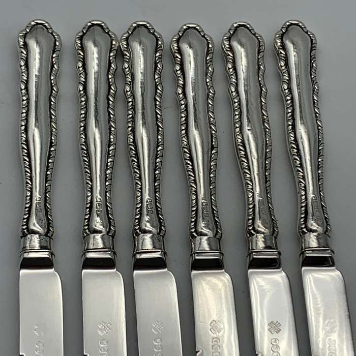 Antique Sterling Silver Cased Butter/Pate Knives (1911)