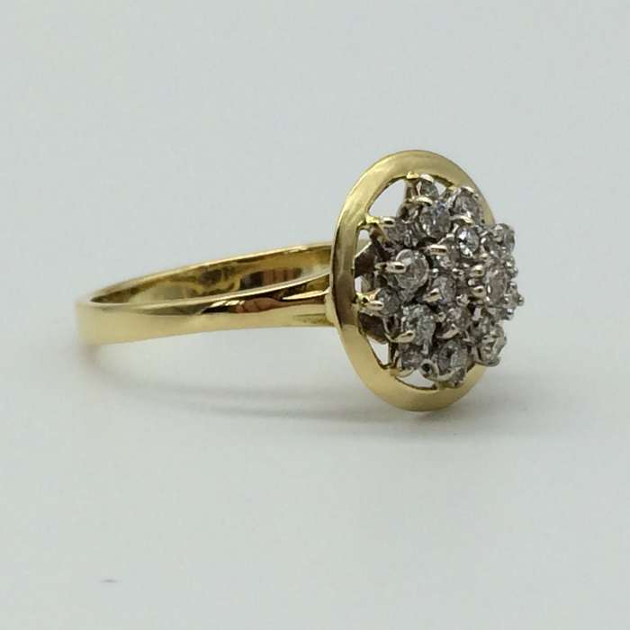 18ct Gold Diamond Cluster Ring (V. R46 000)