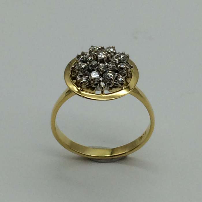 18ct Gold Diamond Cluster Ring (V. R46 000)