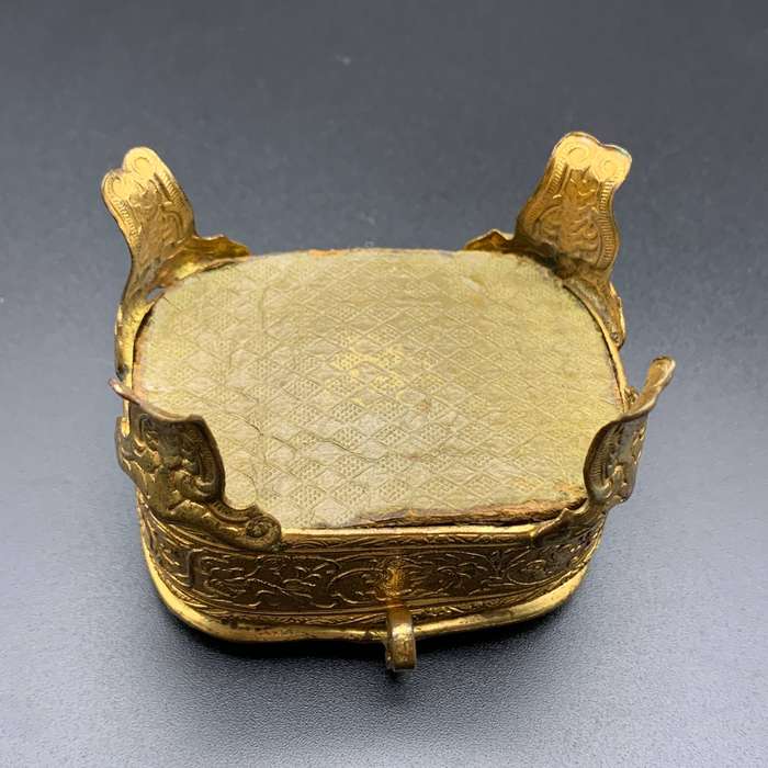Small French Antique Bevelled Glass Trinket Box (Arc de Triomphe)