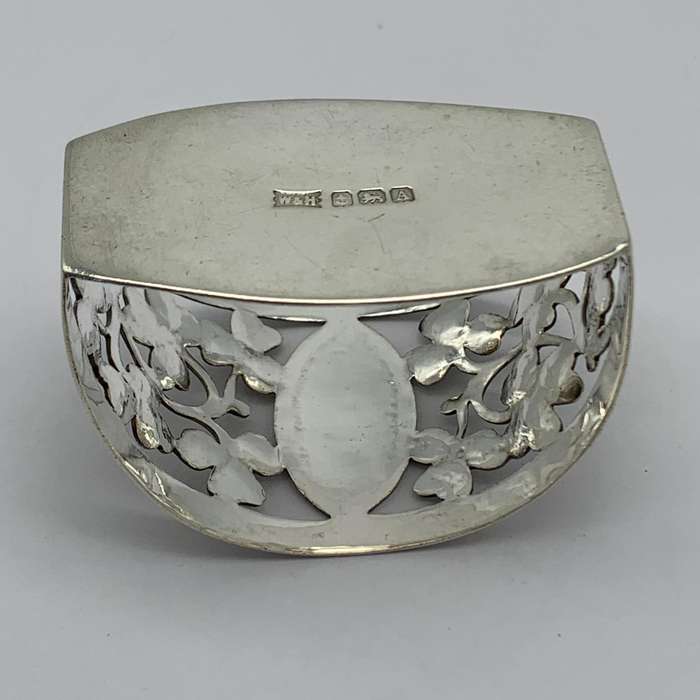 Antique Solid Silver Shamrock Napkin Ring