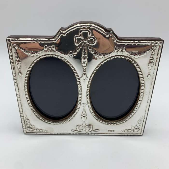 Attractive Solid Silver 'Double' Photo Frame
