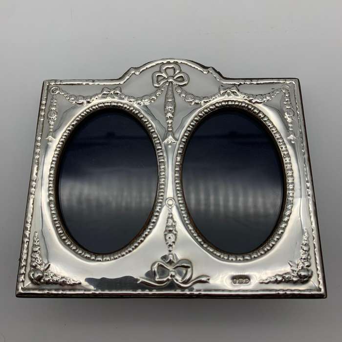 Attractive Solid Silver 'Double' Photo Frame