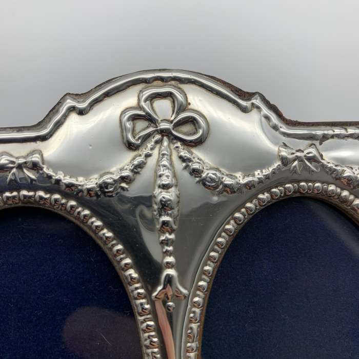 Attractive Solid Silver 'Double' Photo Frame