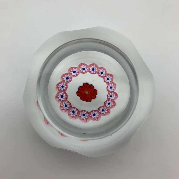 Vintage Caithness 'Miniature Rose' Glass Paperweight