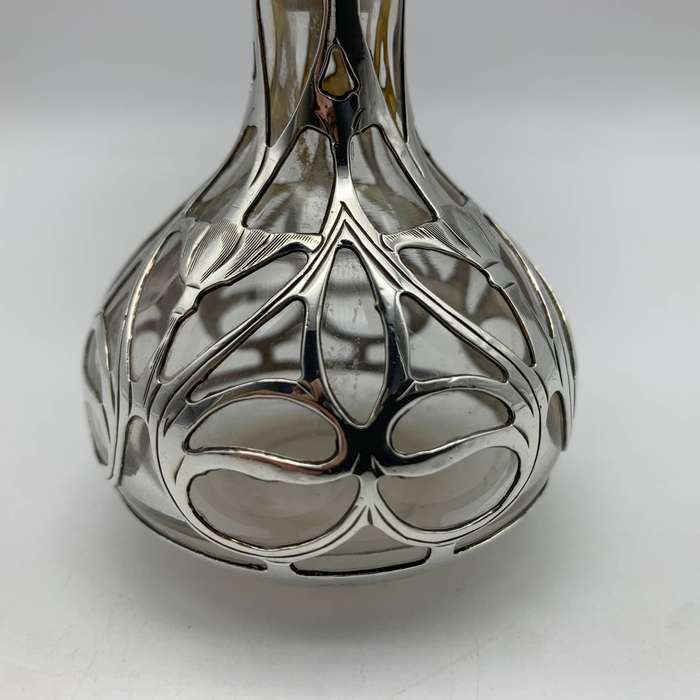 Art Nouveau 'Gorham' Silver Overlay Scent Bottle