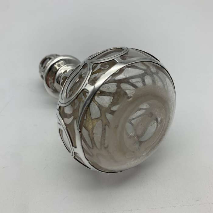 Art Nouveau 'Gorham' Silver Overlay Scent Bottle