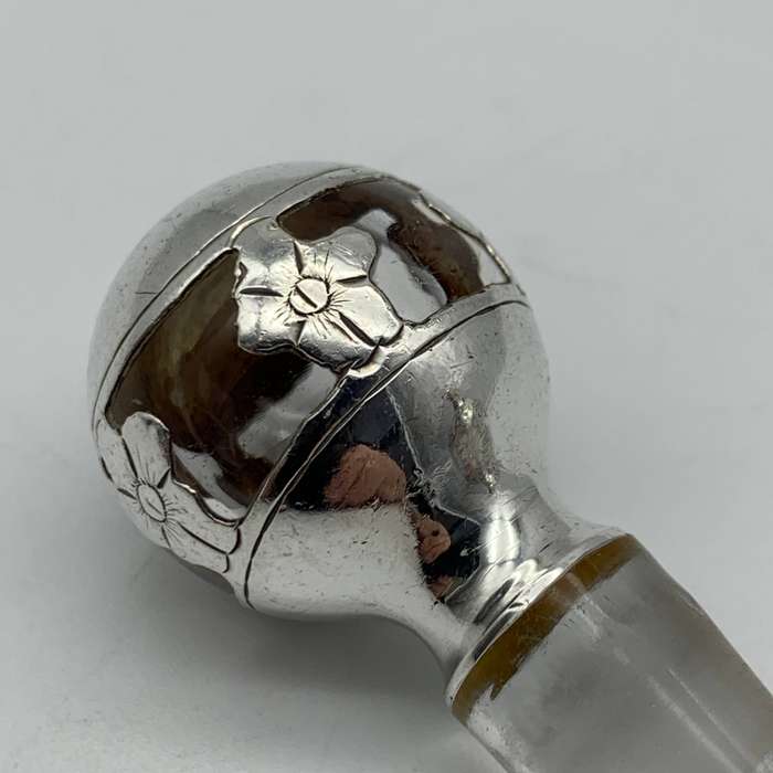 Art Nouveau 'Gorham' Silver Overlay Scent Bottle