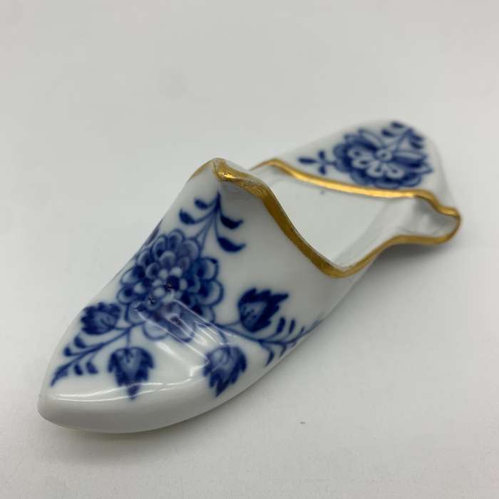 Antique Hand-Painted 'Meissen' Porcelain Slipper