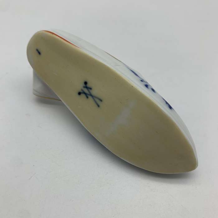 Antique Hand-Painted 'Meissen' Porcelain Slipper