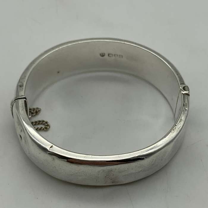 Early Sterling Silver & Gold Bangle (Chester 1958)
