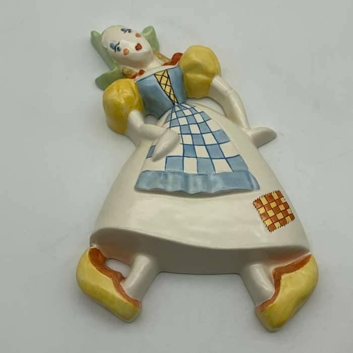 Art Deco Crown Devon' Nursery Wall Plaque (Dutch Girl)