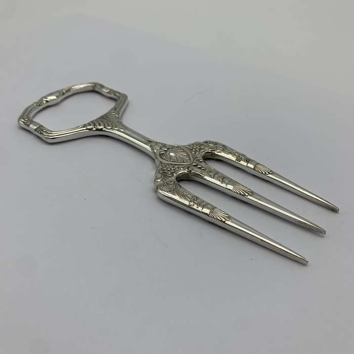 Antique Silver-Plated Serving Fork