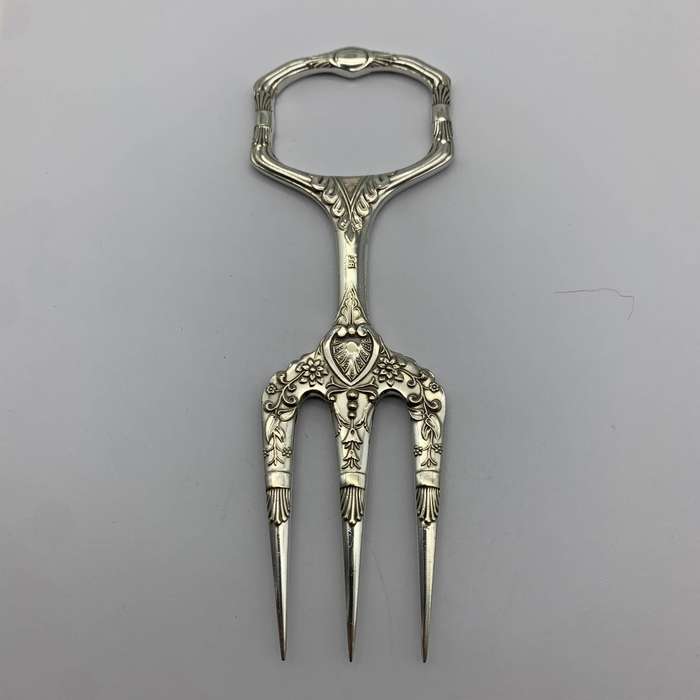Antique Silver-Plated Serving Fork