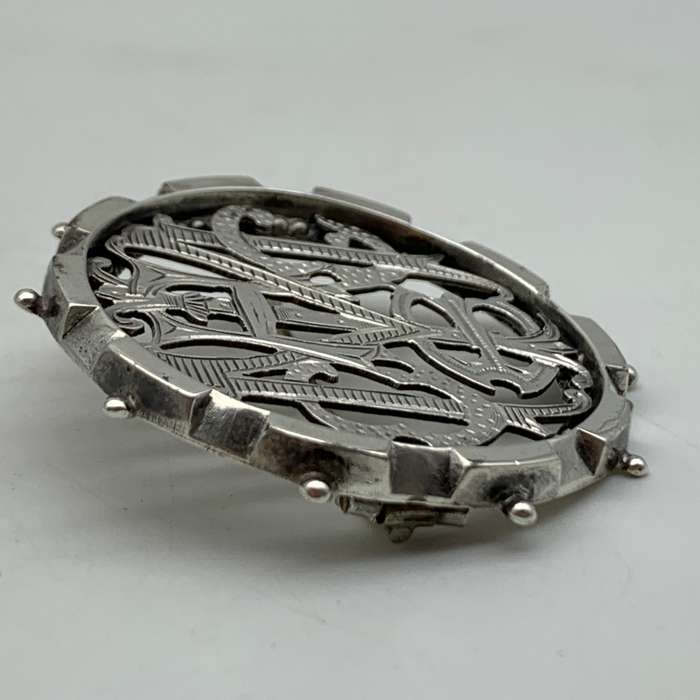 Victorian Silver 'Name Puzzle' Brooch (1879)