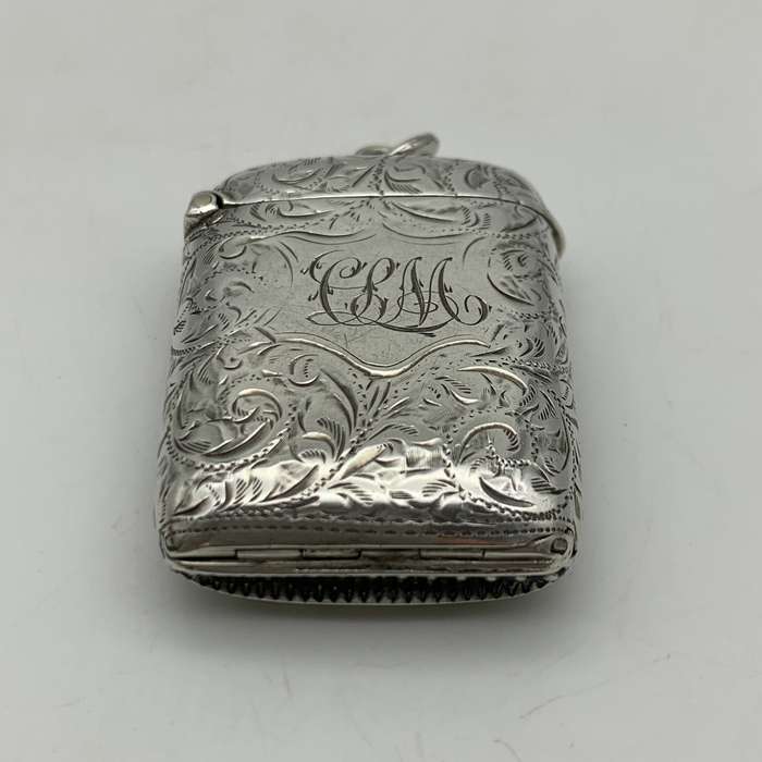 Antique Combined Silver Vesta Case with Hidden Photo Frame