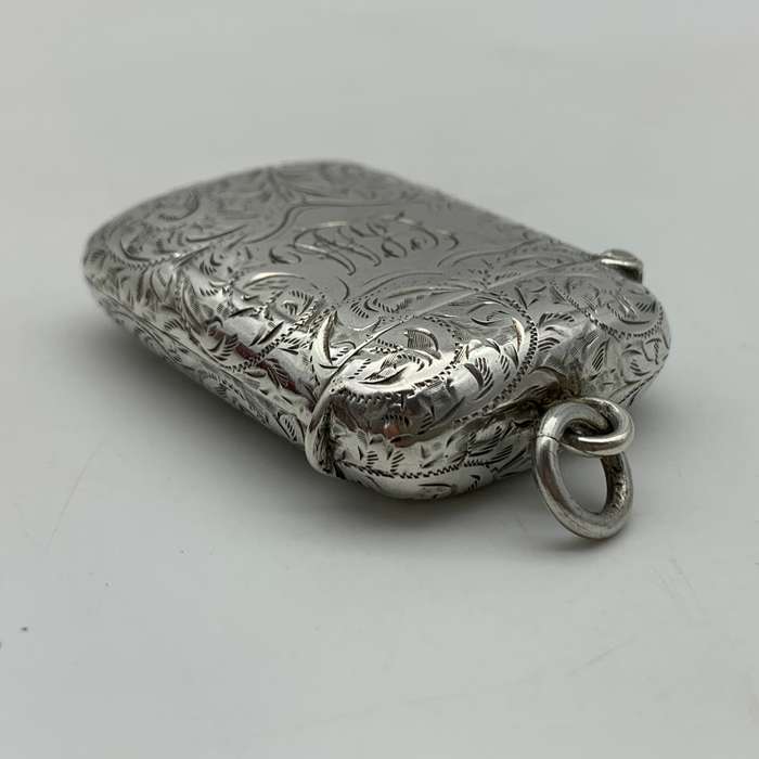 Antique Combined Silver Vesta Case with Hidden Photo Frame