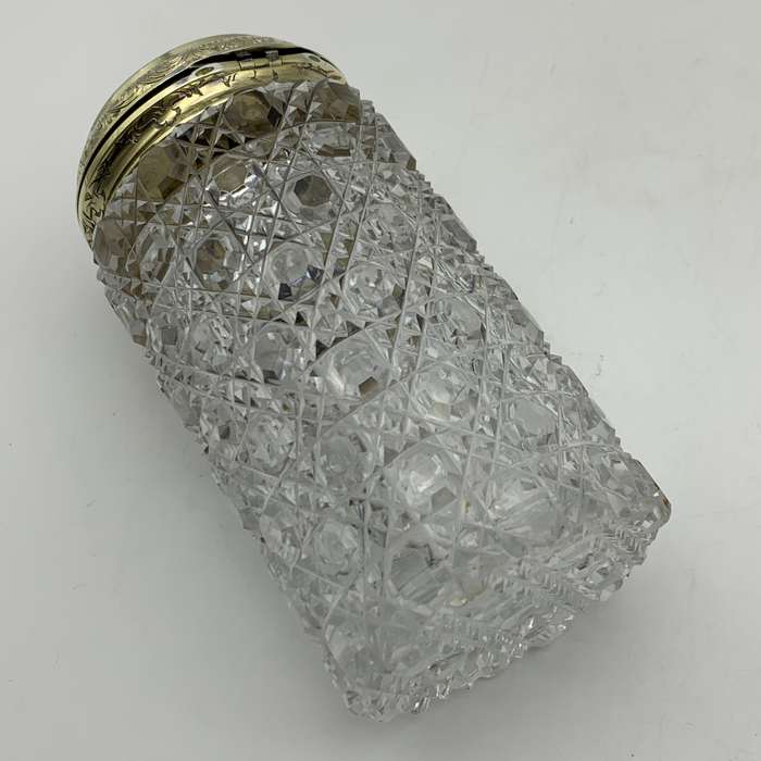 Fabulous Silver Gilt & Coral, Crystal Vanity Jar (1866)