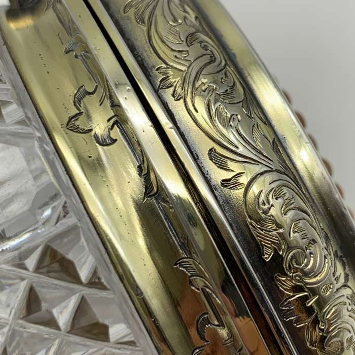 Fabulous Silver Gilt & Coral, Crystal Vanity Jar (1866)