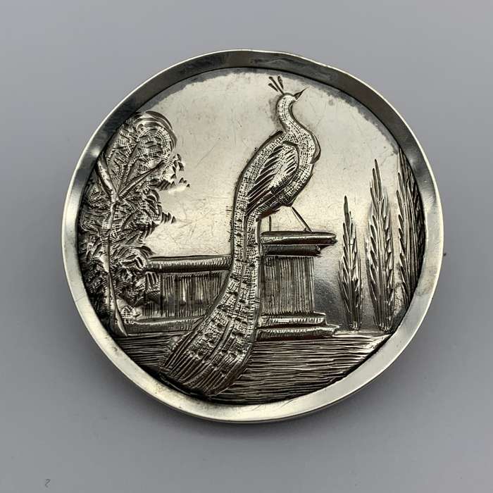 Victorian Silver 'Peacock' Brooch