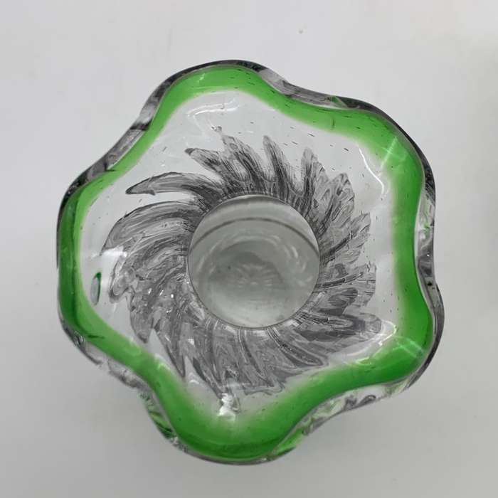 Pretty Pair of Antique 'Hand Blown' Glass Vases