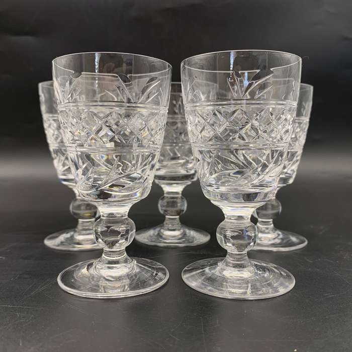 Five 'Stuart' Crystal Sherry Glasses (Imperial Cut)