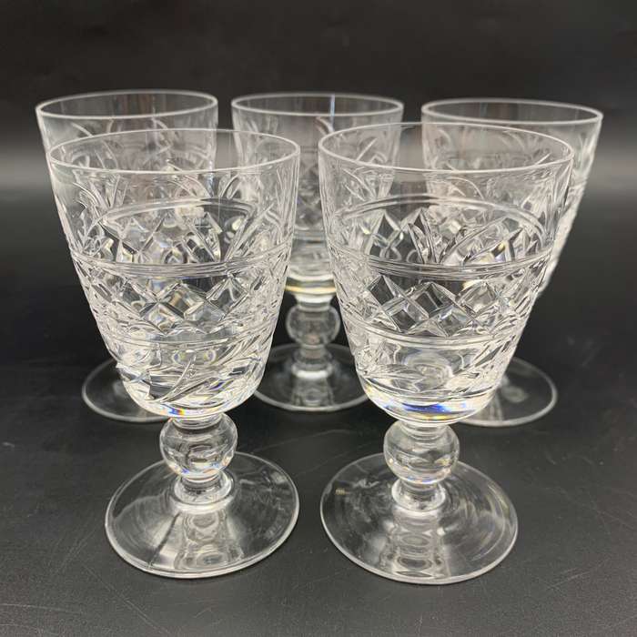 Five 'Stuart' Crystal Sherry Glasses (Imperial Cut)