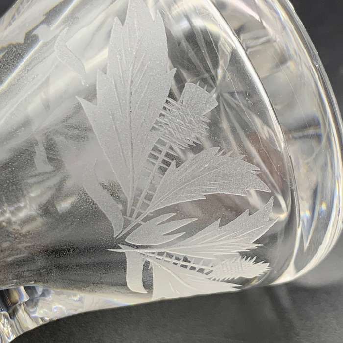 Scarce 'Edinburgh' Crystal Thistle-Cut Claret Jug Decanter