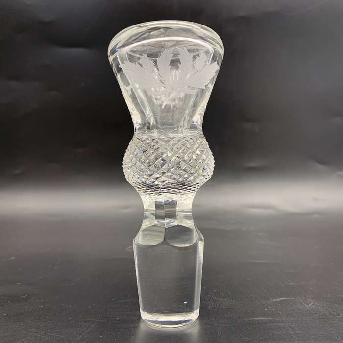 Scarce 'Edinburgh' Crystal Thistle-Cut Claret Jug Decanter