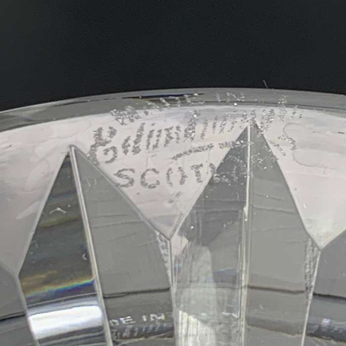 Scarce 'Edinburgh' Crystal Thistle-Cut Claret Jug Decanter