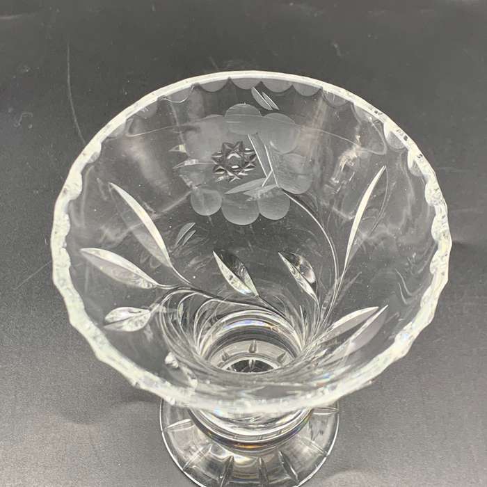 Vintage 'Rose-Cut' Crystal Vase
