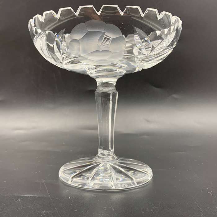 Vintage 'Rose-Cut' Crystal Sweet Stand
