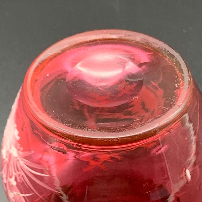Antique 'Mary Gregory' Cranberry Glass Cream Jug