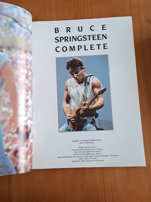Bruce Springsteen Complete - Vintage sheet music book  - 1986 -  Guitar