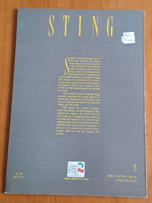 Sting -  by Steve Gett - 1985