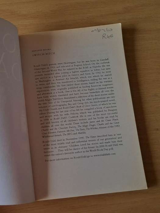 Roald Dahl - Switch bitch -  Softcover -  p 138
