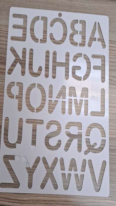 Capital letter alphabet stencil - 45mm