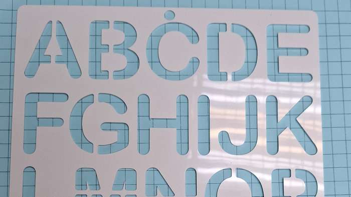 Capital letter alphabet stencil - 45mm